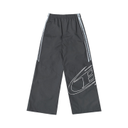 BORN TO WIN Reflective Line Big Symbol Wide Pants Charcoal