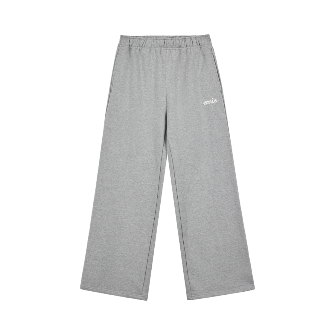 이미스 아플리케 스웨트팬츠 멜란지 그레이(Emis Applique Sweatpants Melange Gray)