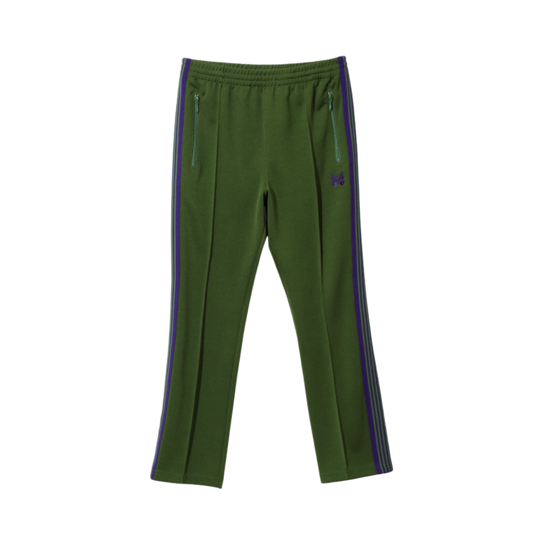NS247A Needles Narrow Track Pants Poly Smooth Ivy Green