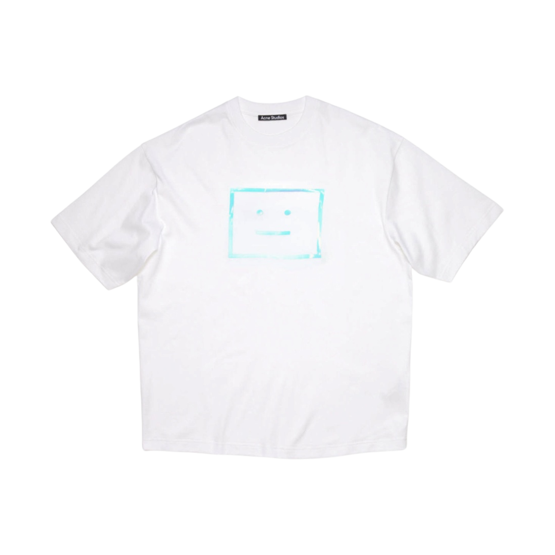 아크네 스튜디오 메탈릭 페이스 티셔츠 옵틱 화이트(Acne Studios Metallic Face T-Shirt Optic White) - 1