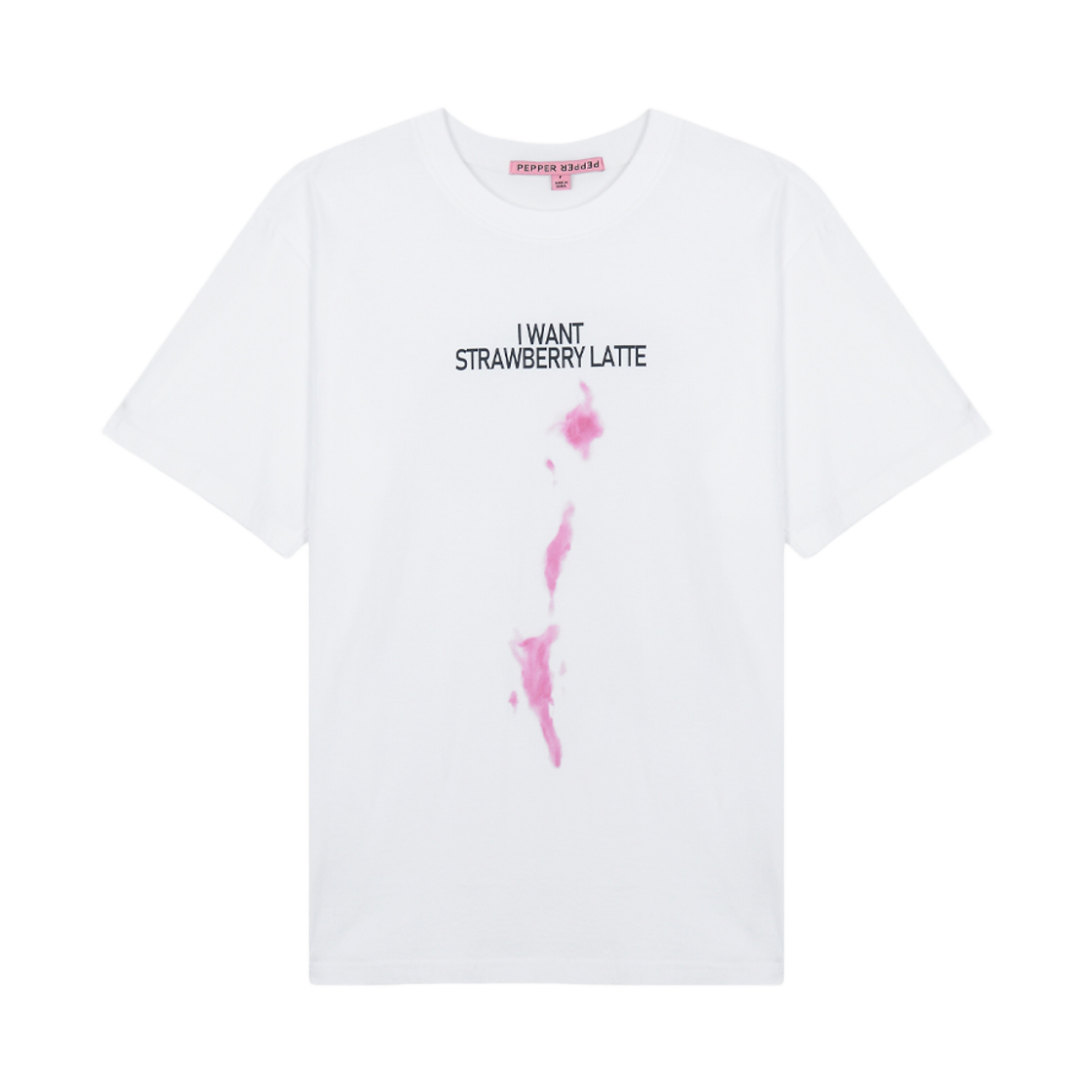 페퍼페퍼 우먼 드링킹 디지털 프린트 탑 핑크