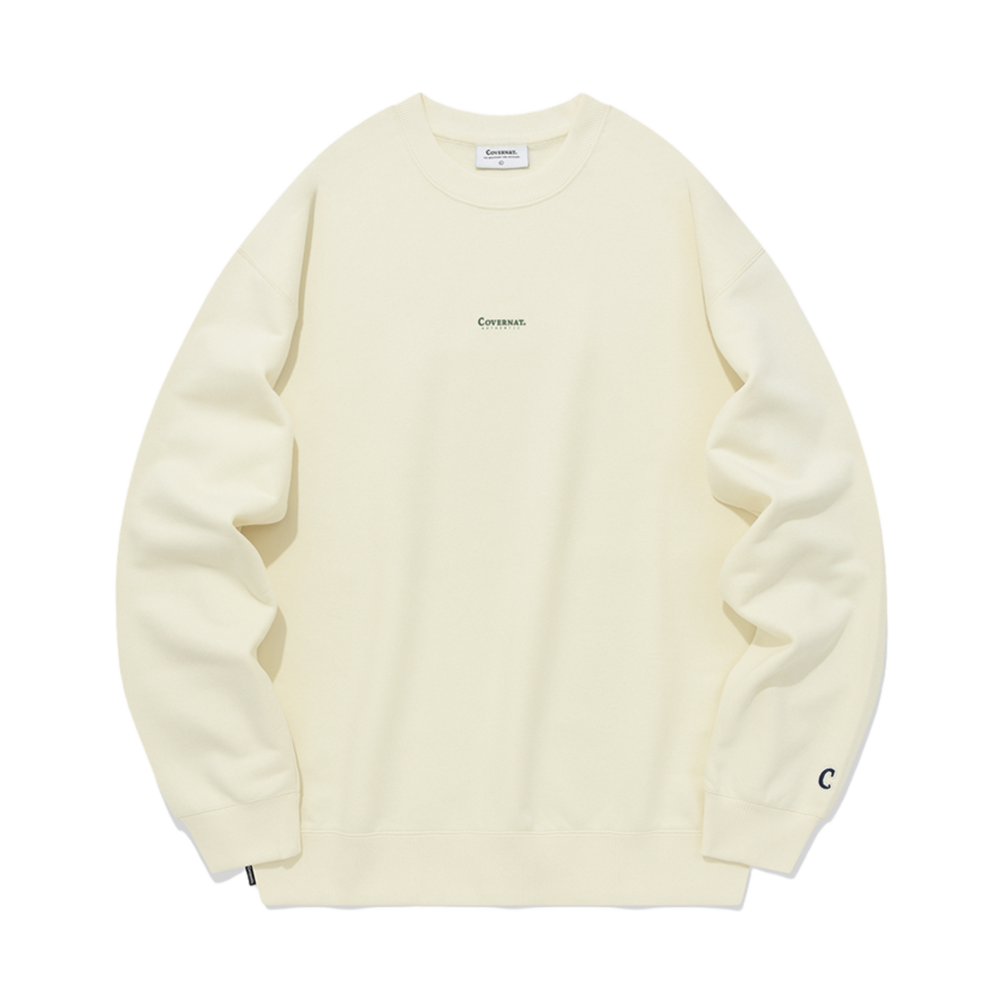 커버낫 스몰 어센틱 로고 스웨트셔츠 에크루(Covernat Small Authentic Logo Sweatshirt Ecru)
