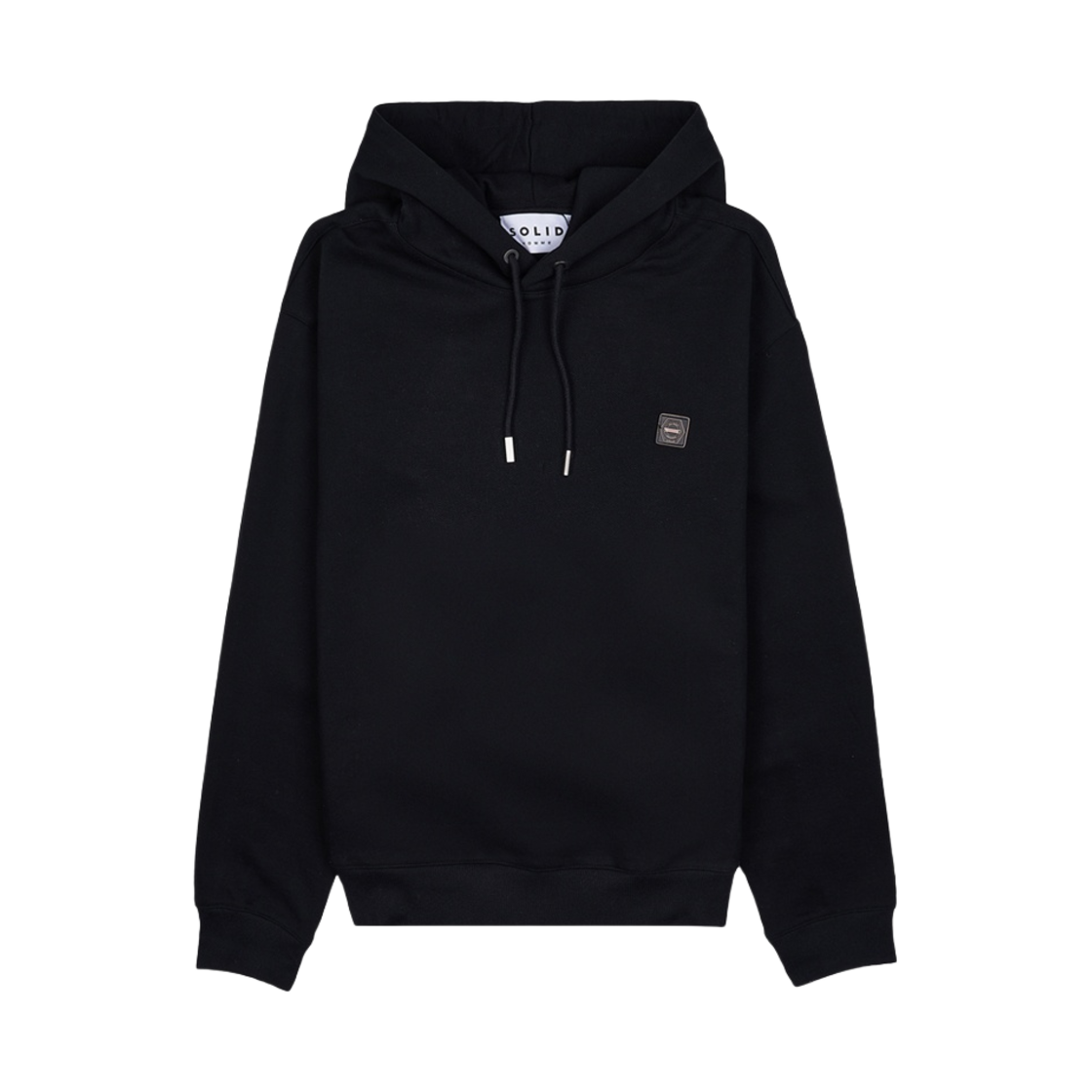 솔리드 옴므 소프트 백 로고 후드 블랙(Solid Homme Soft Back Logo Hoodie Black)