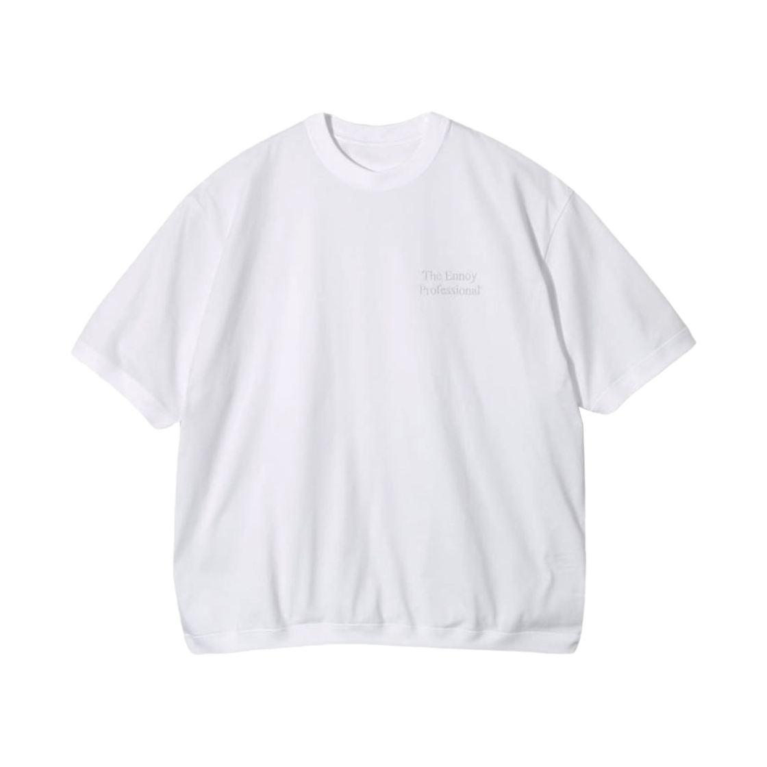 엔노이 숏슬리브 헴 립 티셔츠 화이트(Ennoy Short Sleeve Hem Rib T-Shirt White)
