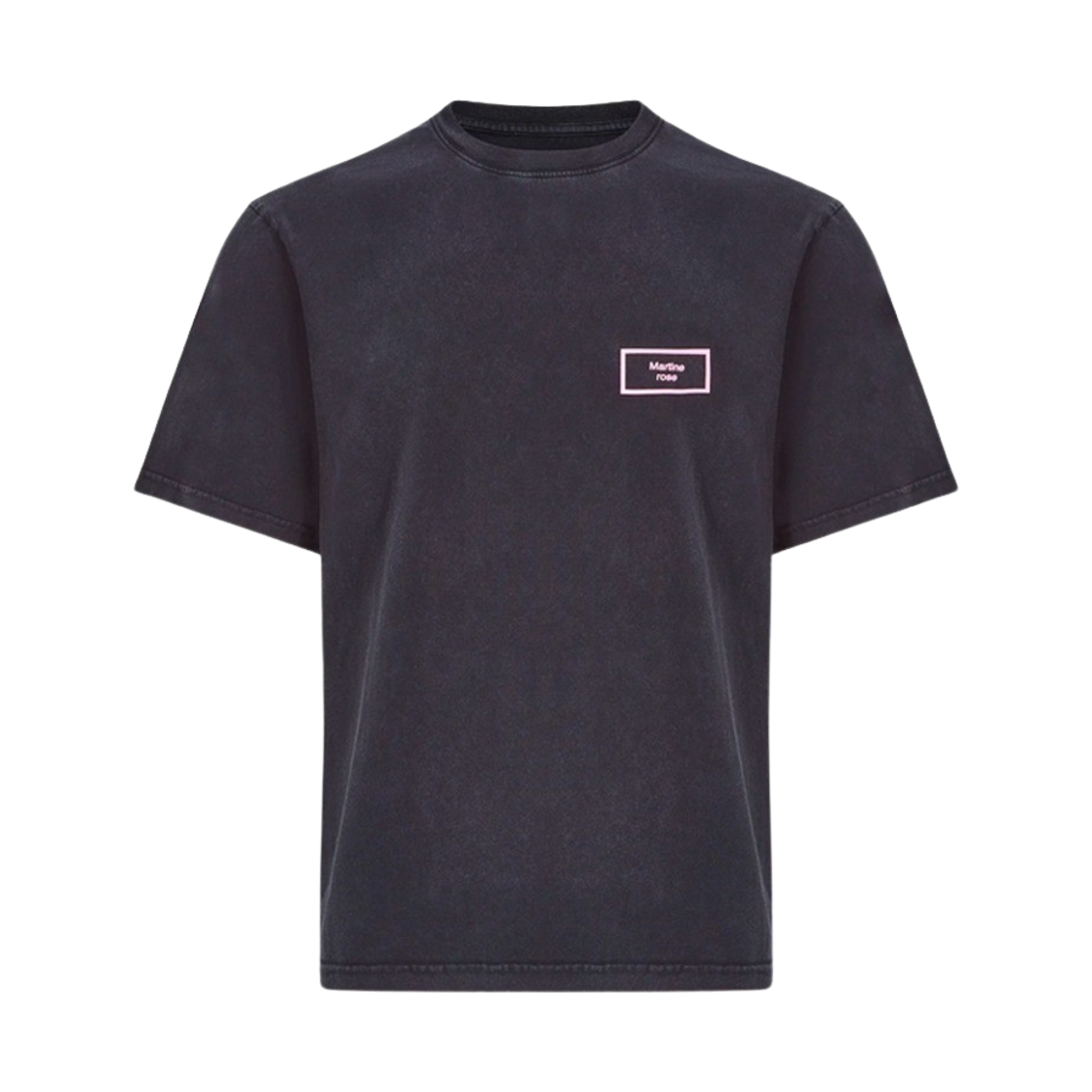 KM4BTSSMR18BK Martine Rose Classic T-Shirt Black Pigment Dye Box Logo