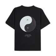 Yunse Women Hatch Yinyang T-Shirt Black