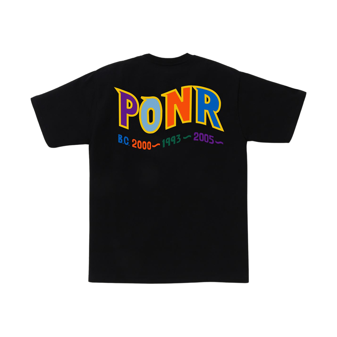 베이프 컬러 샤크 PONR 티셔츠 블랙(BAPE Colors Shark PONR T-Shirt Black) - 2
