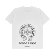 Chrome Hearts Horseshoe Logo T-Shirt White - Hong Kong Exclusive