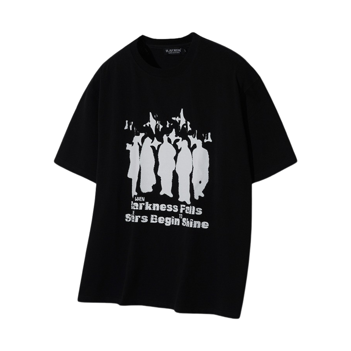 플레이버리즘 쉐도우 티셔츠 블랙(Flavorism Shadow T-Shirt Black)