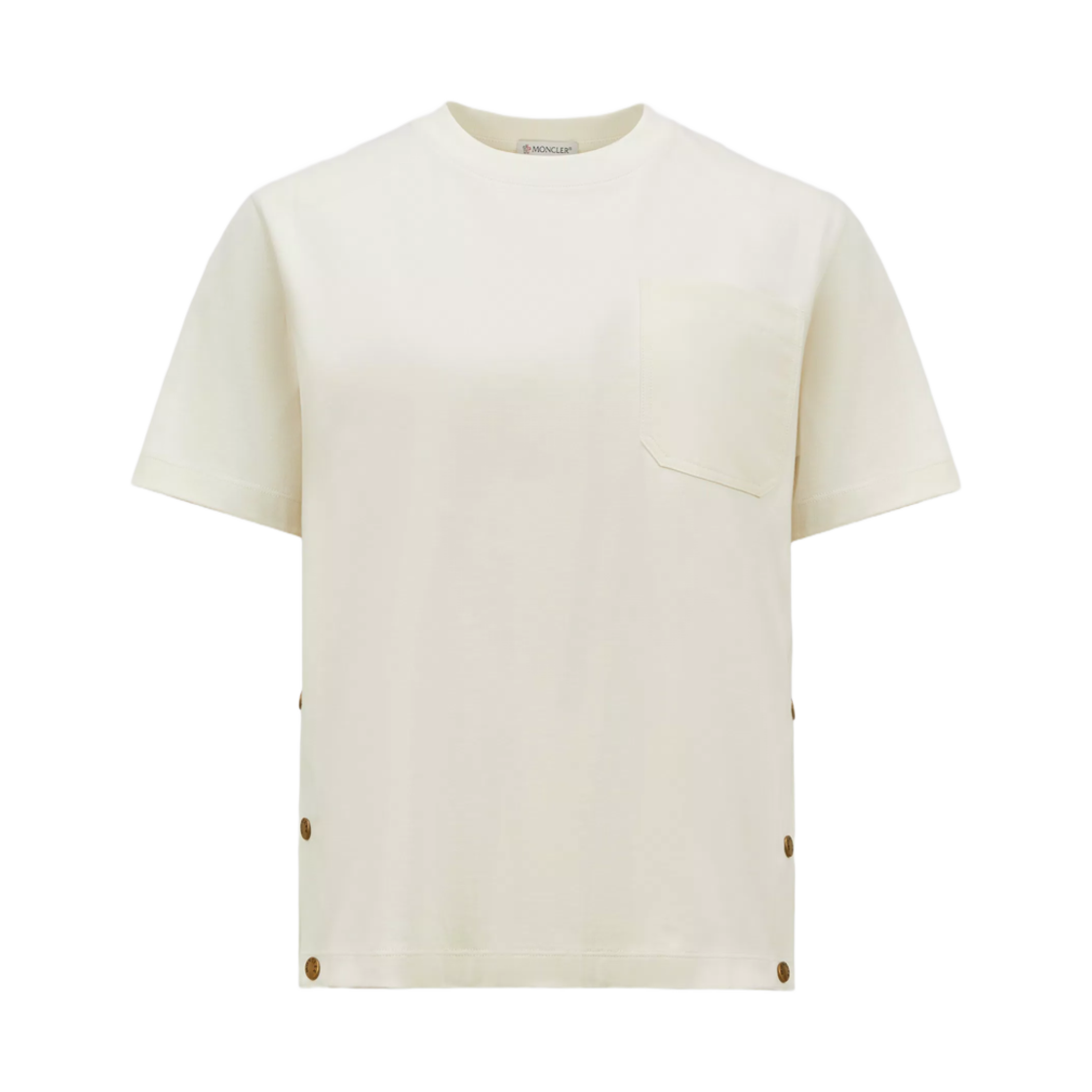 K1-093-8C00020-89A4U-050 (W) Moncler Cotton T-Shirt with Pocket White - 25SS