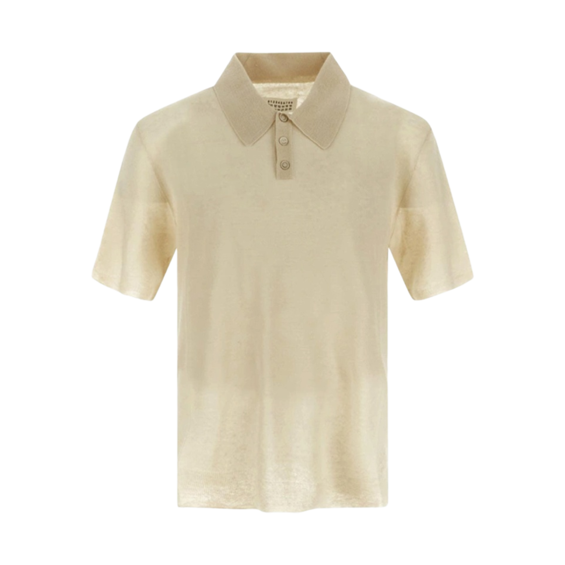 메종 마르지엘라 리넨 니트 폴로 셔츠 오프 화이트(Maison Margiela Linen Knit Polo Shirt Off White)