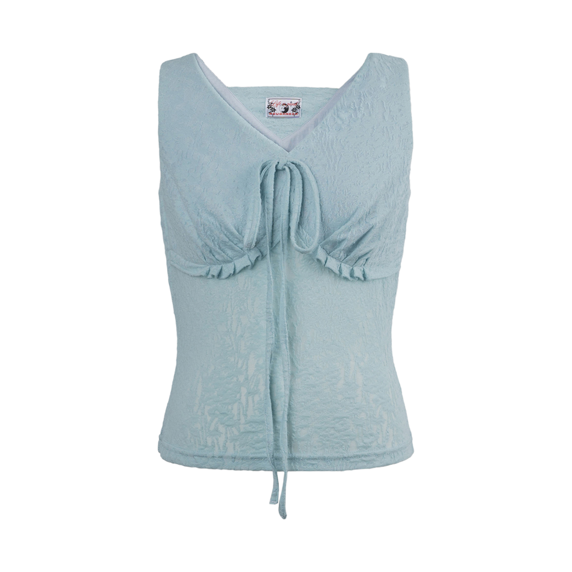 러프넥 프릴 타이 슬리브리스 탑 민트(Roughneck Frill Tie Sleveeless Top Mint)