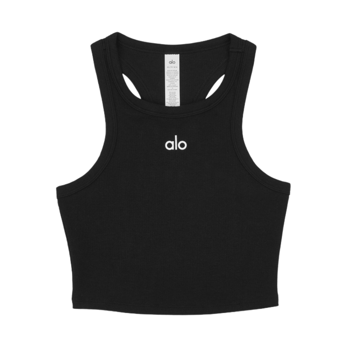 (W) 알로 요가 아스파이어 탱크 블랙 화이트((W) Alo Yoga Aspire Tank Black White)