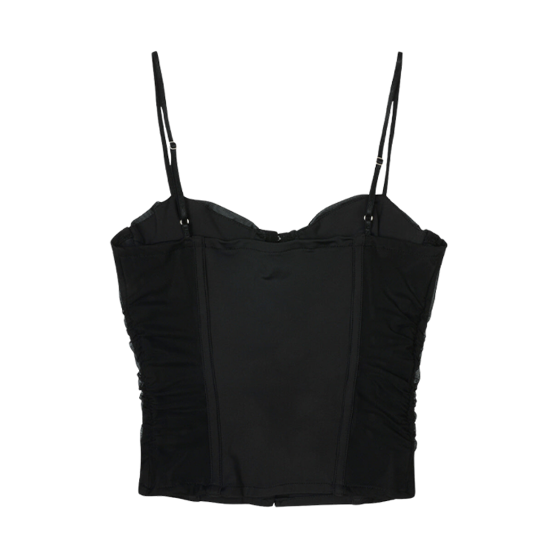(W) 보헤미안 서울 란제리 셔링 후크 뷔스티에 블랙((W) Bohemian Seoul Lingerie Shirring Hook Bustier Black) - 2