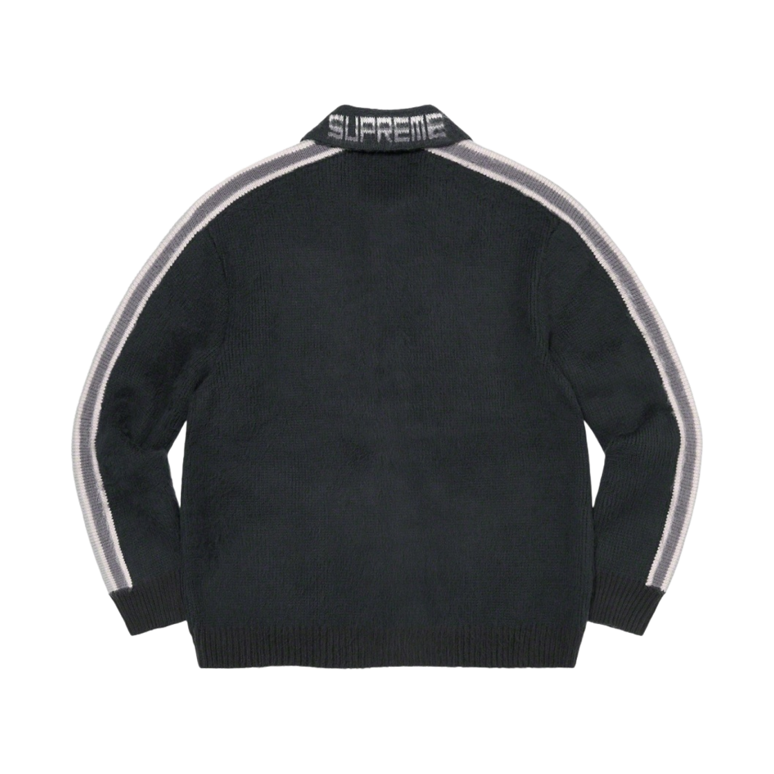 슈프림 슬리브 스트라이프 집업 스웨터 블랙 - 23SS(Supreme Sleeve Stripe Zip Up Sweater Black - 23SS) - 2