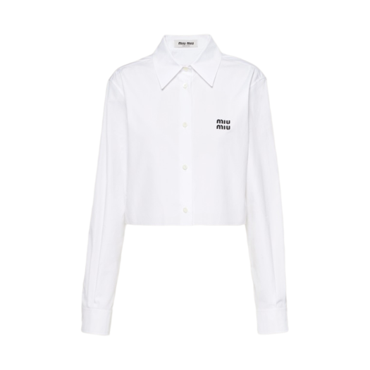 (W) Miu Miu Poplin Shirt White