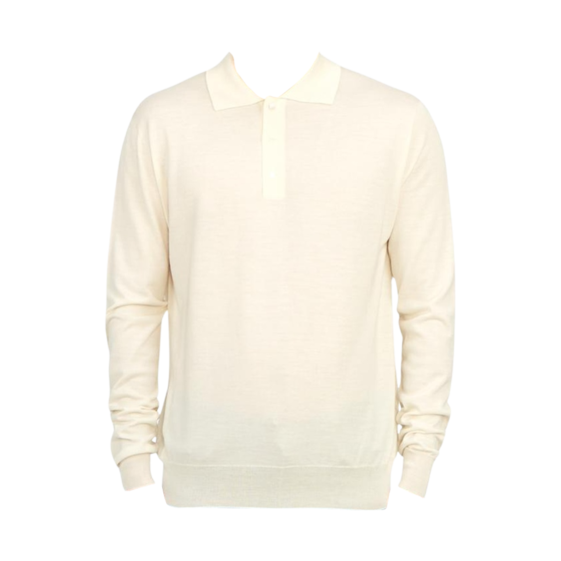 EPLPML42-EP60035-120 Lardini Long Sleeve Polo Shirt Ivory
