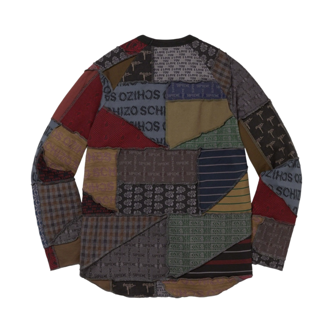 슈프림 패치워크 자카드 L/S 탑 블랙 - 23SS(Supreme Patchwork Jacquard L/S Top Black - 23SS) - 2