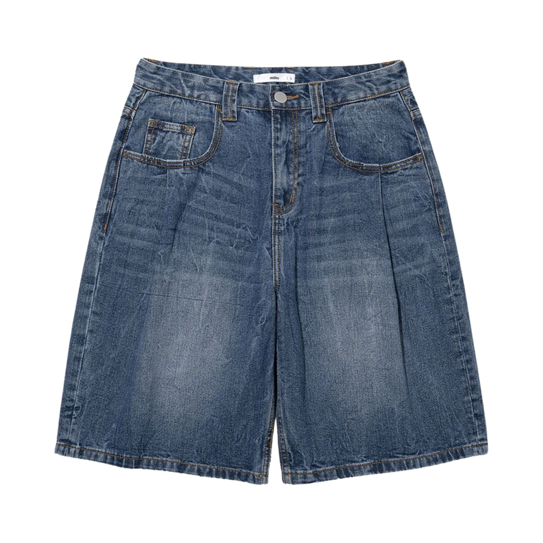 밀로 아카이브 데님 버뮤다 팬츠 미드 블루(Millo Archive Denim Bermuda Pants Mid Blue)