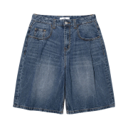 Millo Archive Denim Bermuda Pants Mid Blue