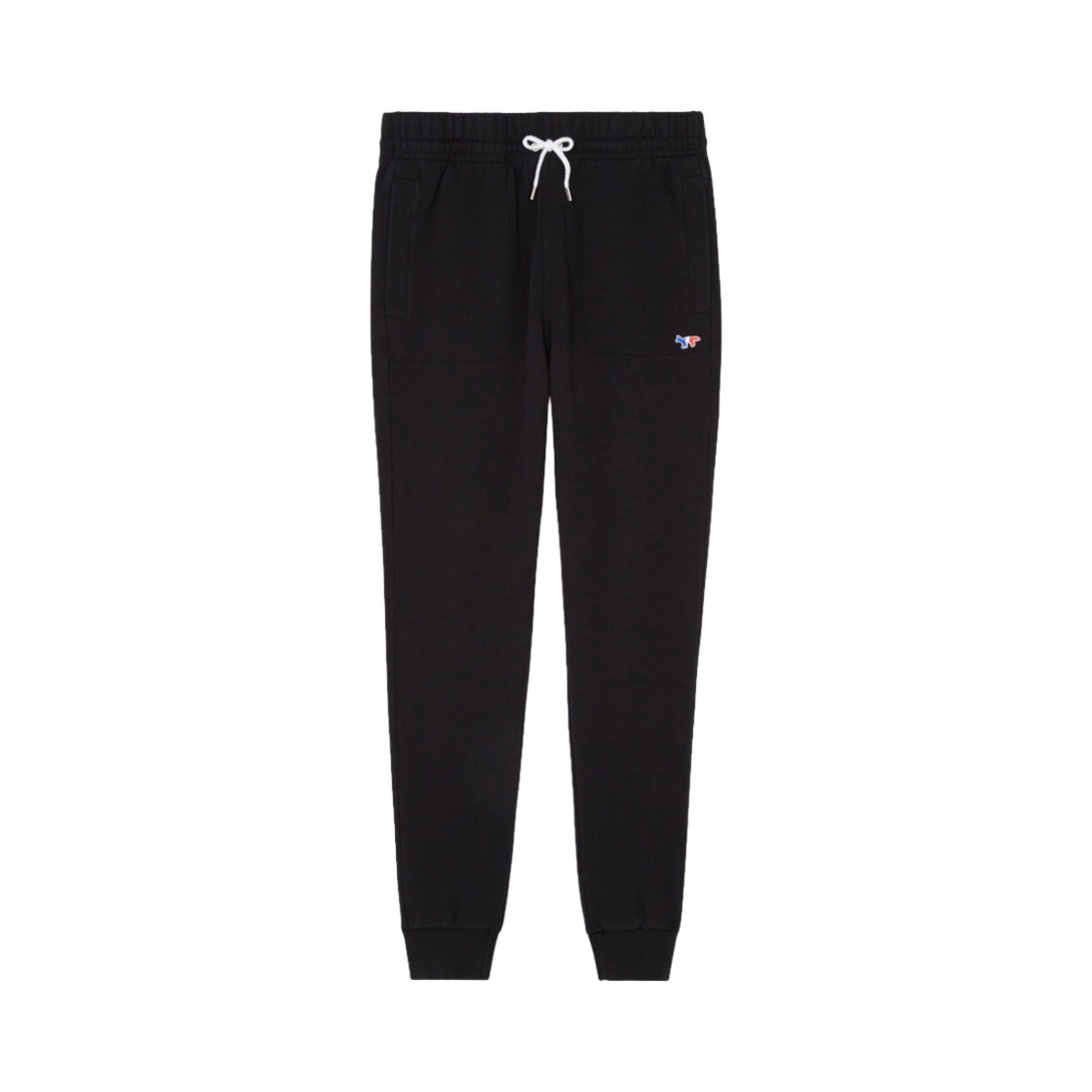 AM01300KM0001-BK Maison Kitsune Tricolor Fox Patch Classic Jogger Pants Black