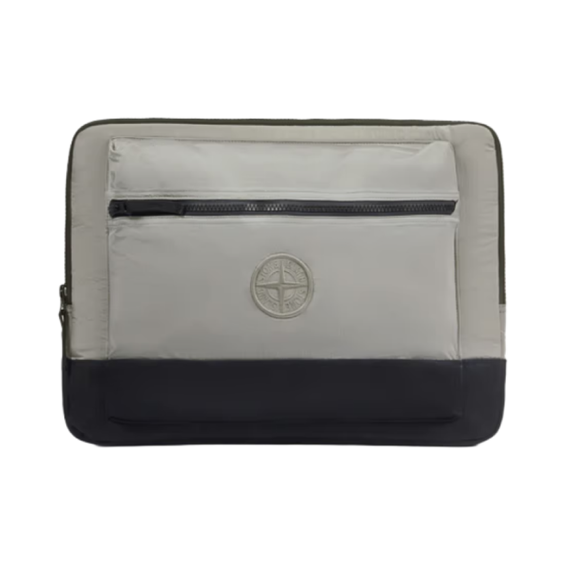 K1S1592000-08S0076-V0061 Stone Island 9200008 Nylon Metal in Econyl Padded Laptop Case with Pockets and Zip Pearl Grey - 25SS