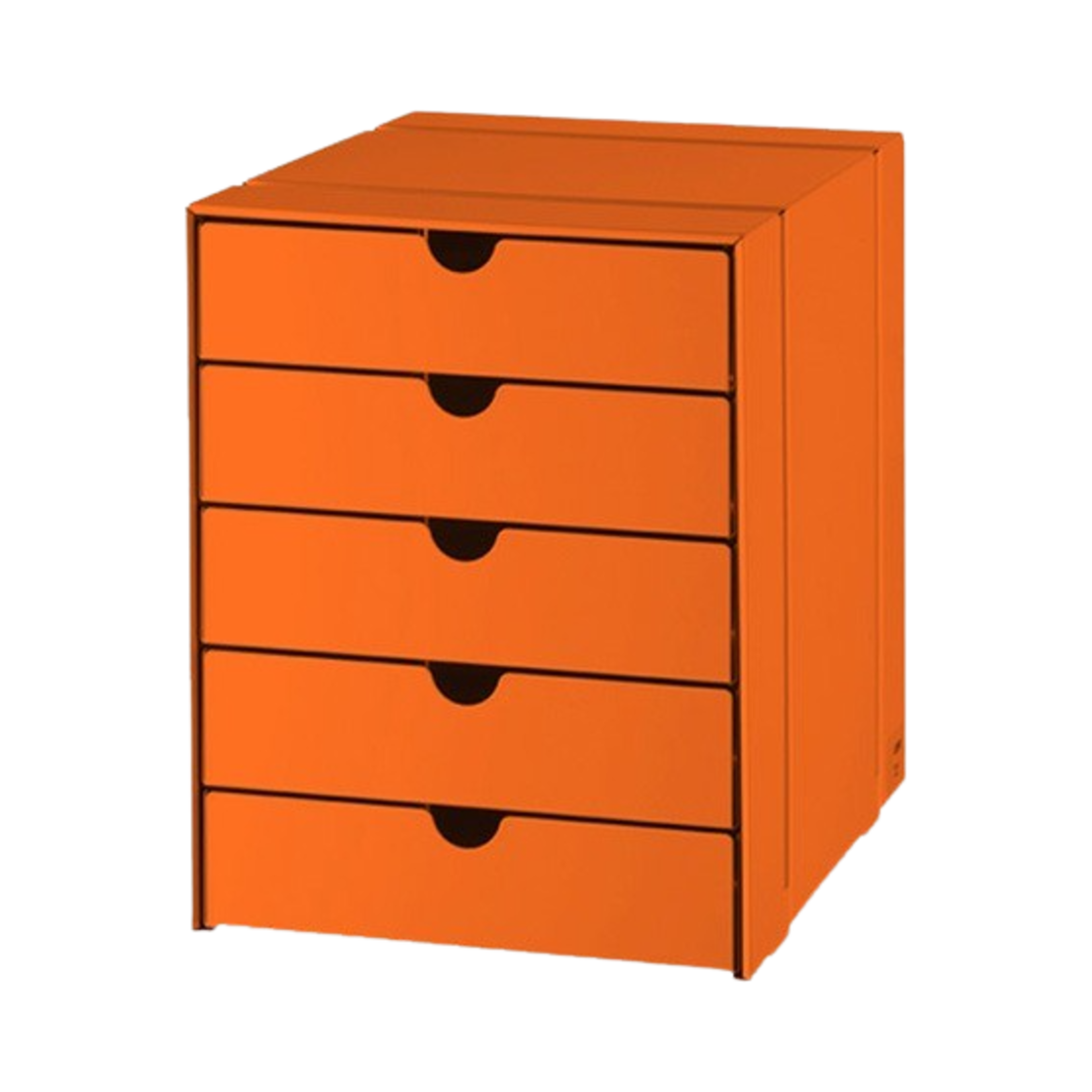 USM 이노스 박스 세트 C4 5단 트레이 퓨어 오렌지(USM Inos Box Set C4 with 5 Closed Trays Pure Orange)