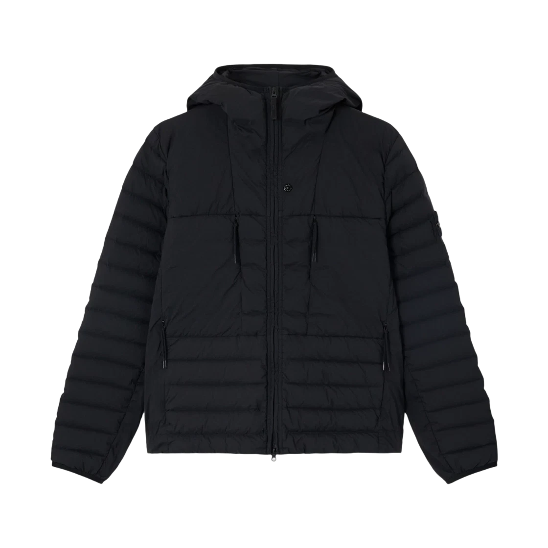 Stone Island Stone Island 4100020 Seamless Tunnel Nylon Down TC Hooded Jacket with Seamless Feather Tunnels and Anti Drop Black - 25FW · XL