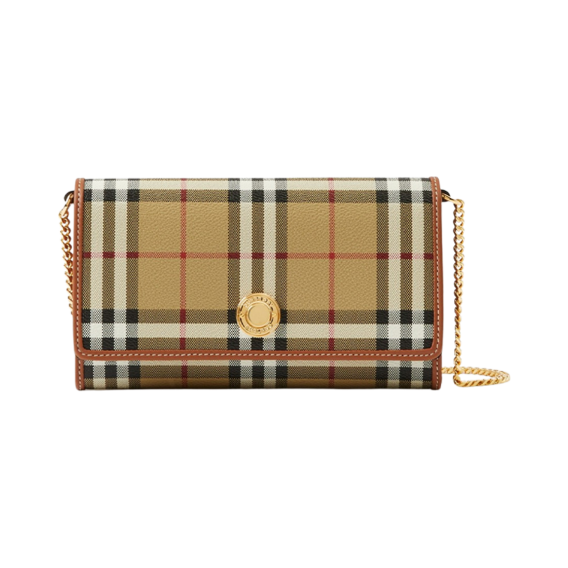 8070413 Burberry Check Wallet With Chain Strap Archive