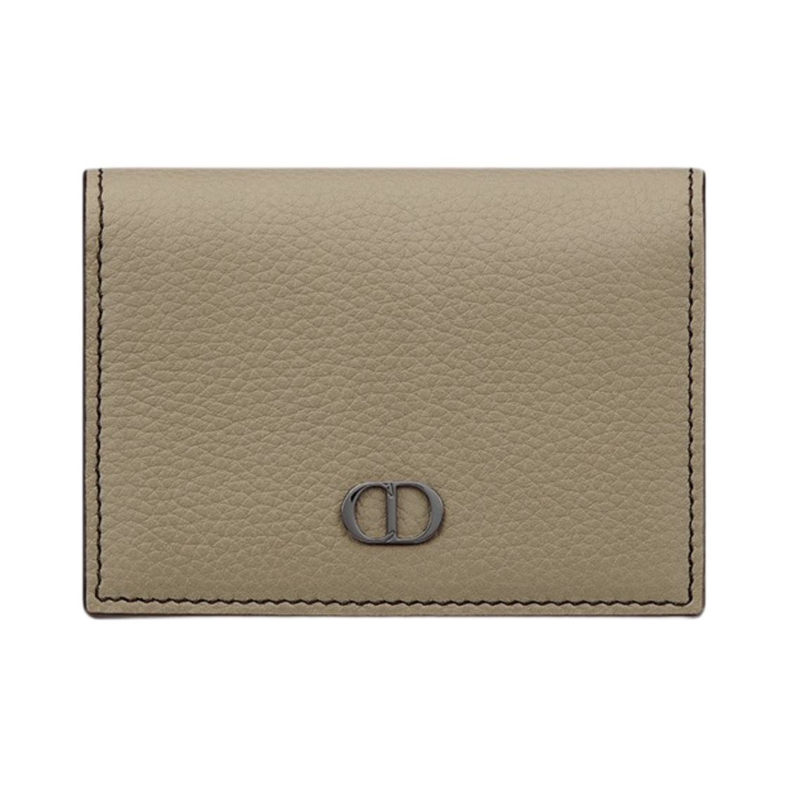 디올 비즈니스 카드 홀더 베이지 그레인드 카프스킨 CD 아이콘 시그니쳐(Dior Business Card Holder Beige Grained Calfskin CD Icon Signature) - 1