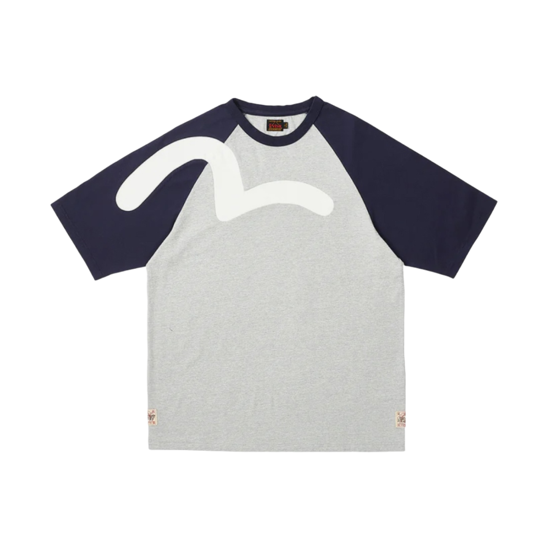 팔라스 x 에비수 시걸 래글런 티셔츠 그레이 말 - 23SS(Palace x Evisu Seagull Raglan T-Shirt Grey Marl - 23SS) - 1
