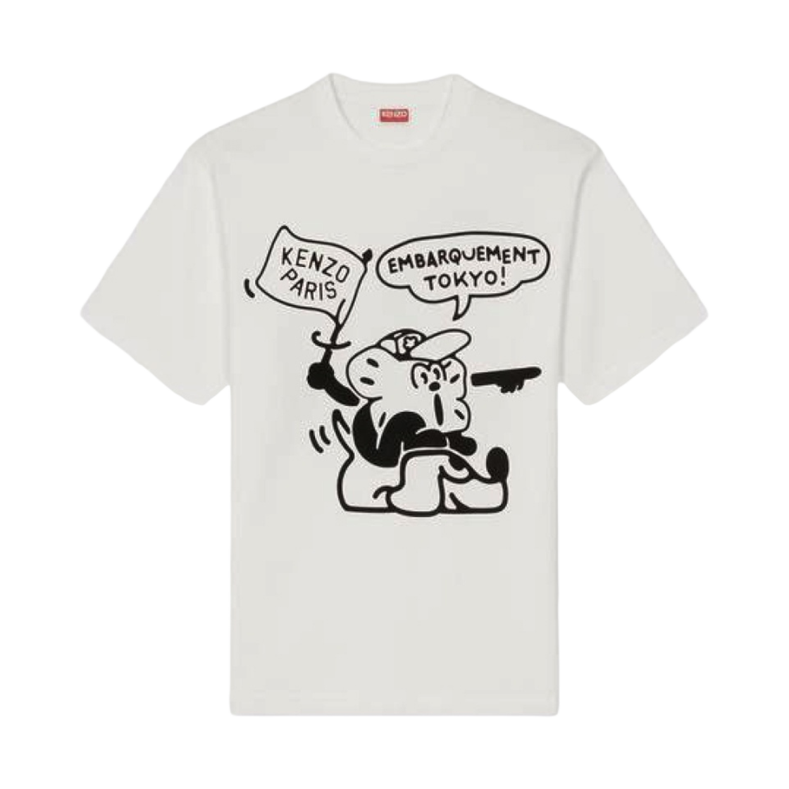 겐조 보케 보이 트래블스 티셔츠 오프 화이트(Kenzo Boke boy Travels T-Shirt Off White) - 1