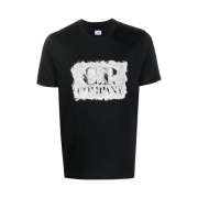 C.P. Company 30/1 Jersey Graphic Large Logo Print T-Shirt Black - 23SS