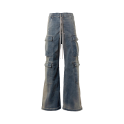 Rick Owens Double Cargo Jumbo Belas Jeans Mineral Pearl Degrade