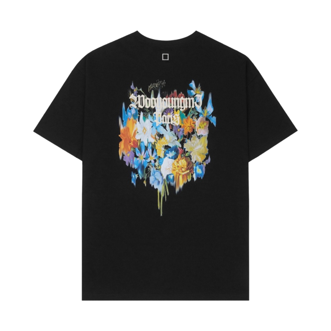 ☆韓国人気☆カーキ フラワー ロゴ Tシャツ/WOOYOUNGMI☆ WOOYOUNGMI 남성 -우영미 25 F/W 카키 플라워 로고 티셔츠