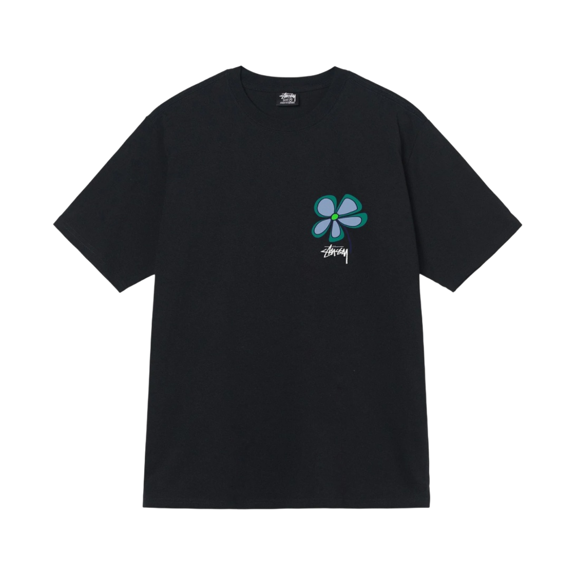 스투시 플라워 티셔츠 블랙(Stussy Flower T-Shirt Black) - 2