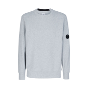 C.P. Company Diagonal Raised Fleece Crewneck Sweatshirt Grey Melange - 22SS