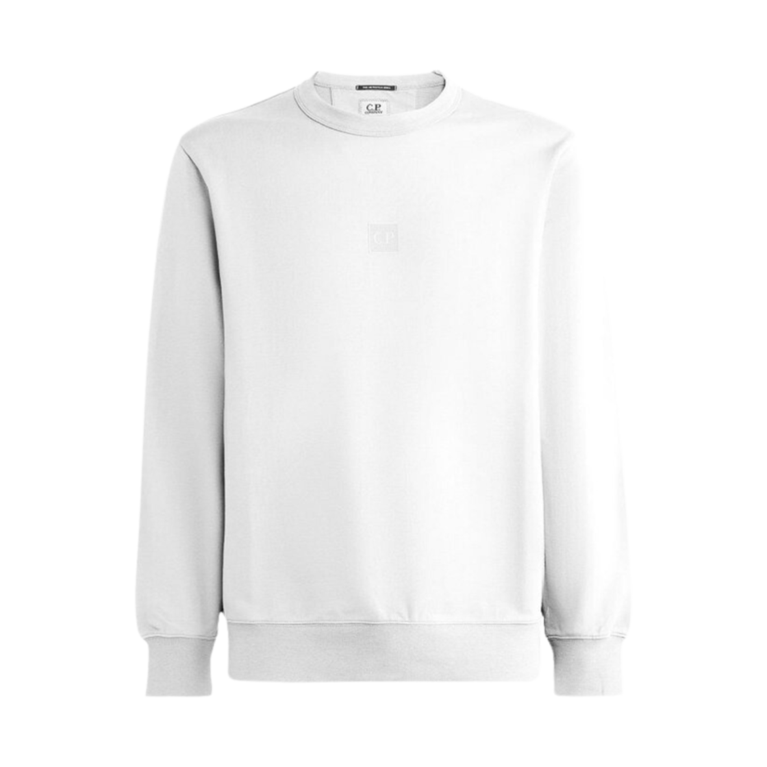 16CLSS230A006452W101 C.P. Company Metropolis Series Stretch Fleece Logo Sweatshirt White - 24SS