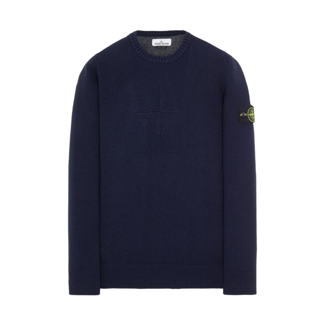 7515503A7-V0020 Stone Island 503A7 Comfort Wool Cotton Knit Navy Blue - 21FW
