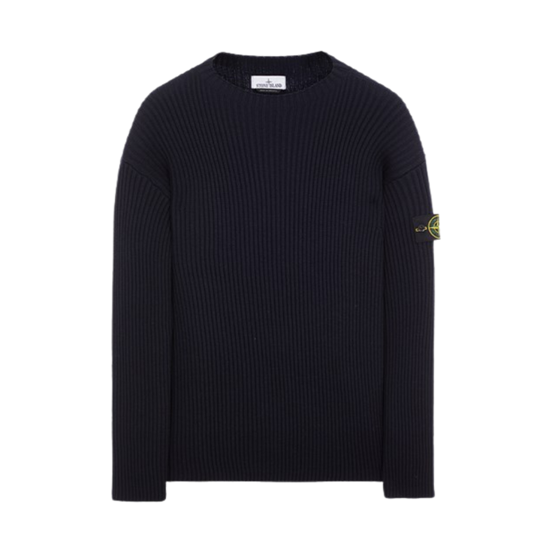 7915538C2-V0020 Stone Island 538C2 Full Rib Wool Knitted Sweater Navy Blue - 23FW