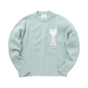 AMI de Coeur Cloudy Sweater Aquamarine Ivory