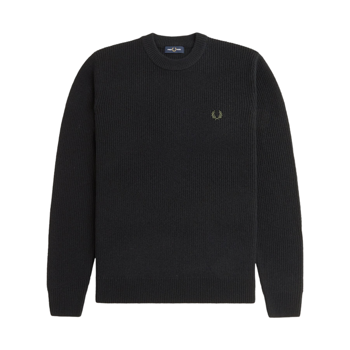 AFPM2436539-198 Fred Perry Lambswool Knit Black