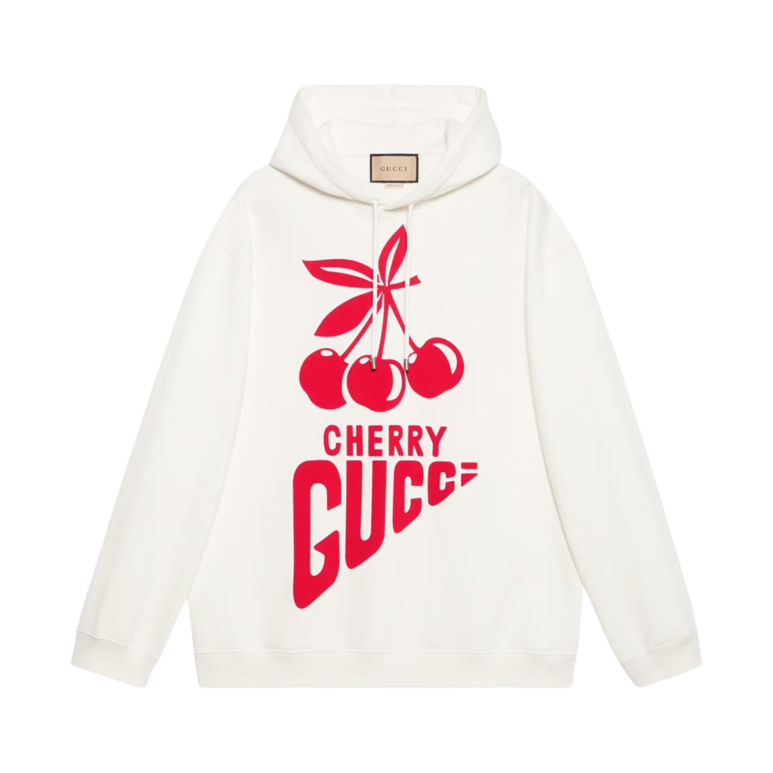 구찌 체리 구찌 코튼 스웨트셔츠 아이보리(Gucci Cherry Gucci Cotton Sweatshirt Ivory) - 1