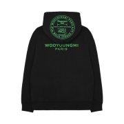 Wooyoungmi Glow Graphic Back Logo Hoodie Black - 22SS