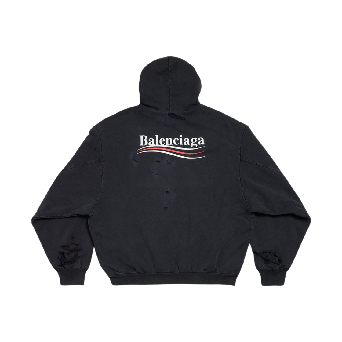 발렌시아가 폴리티컬 캠페인 레이어드 후드 블랙(Balenciaga Political Campaign Layered Hoodie Black) - 2