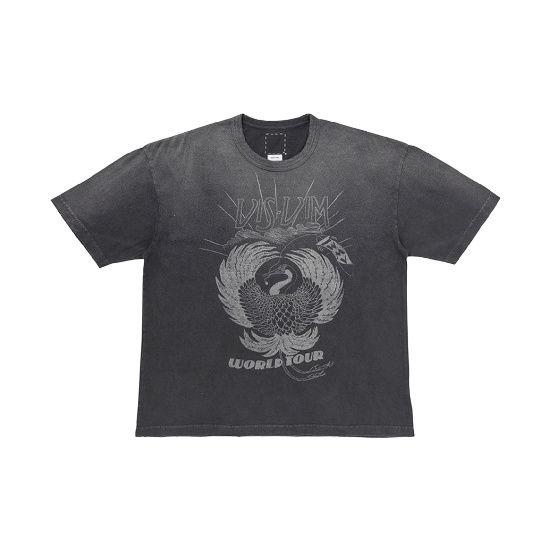 비즈빔 점보 티셔츠 숏슬리브 크래쉬 월드투어 블랙 - 23FW(Visvim Jumbo T-Shirt S/S Crash World Tour Black - 23FW)
