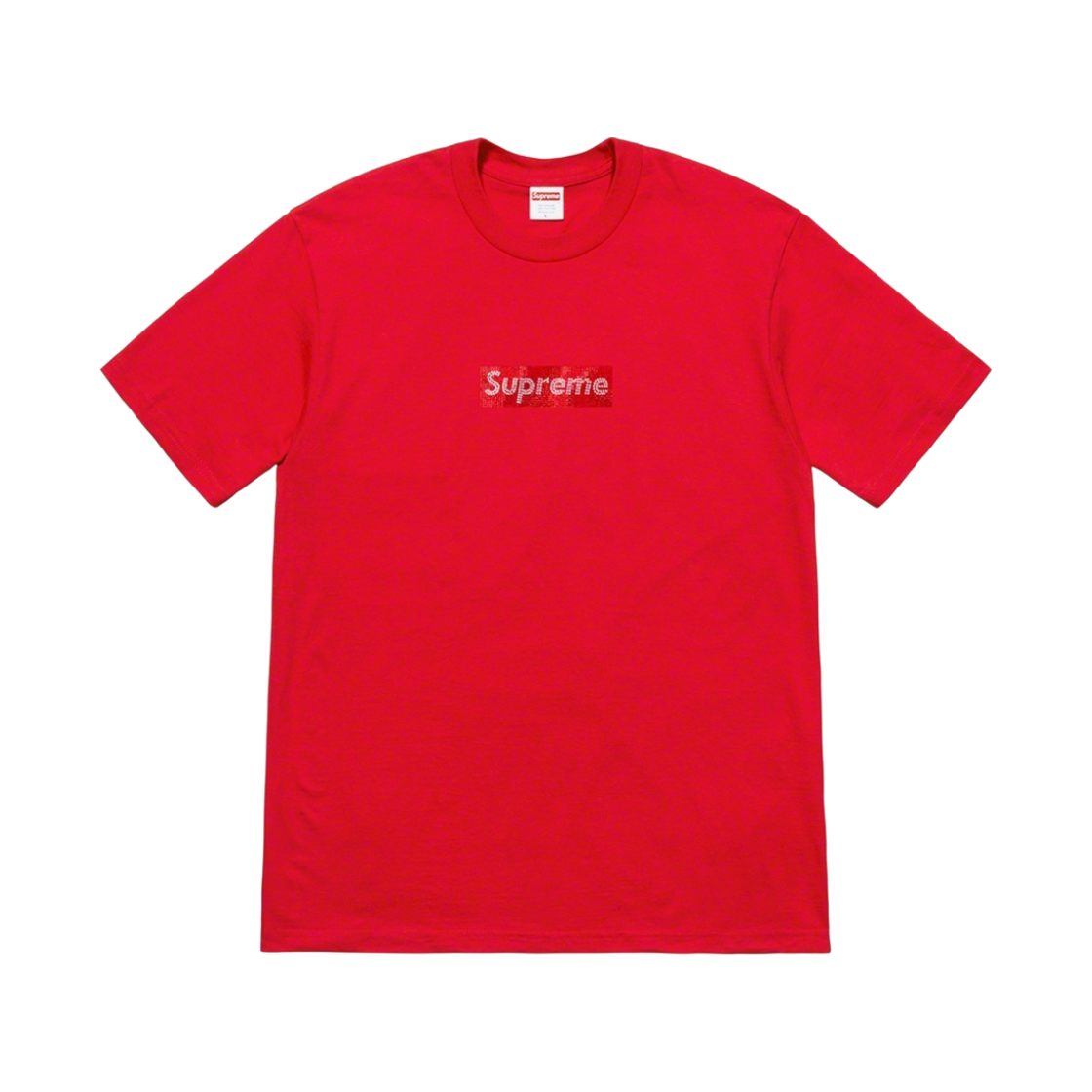 슈프림 스와로브스키 박스로고 티셔츠 레드 - 19SS(Supreme Swarovski Box Logo T-Shirt Red - 19SS) - 1