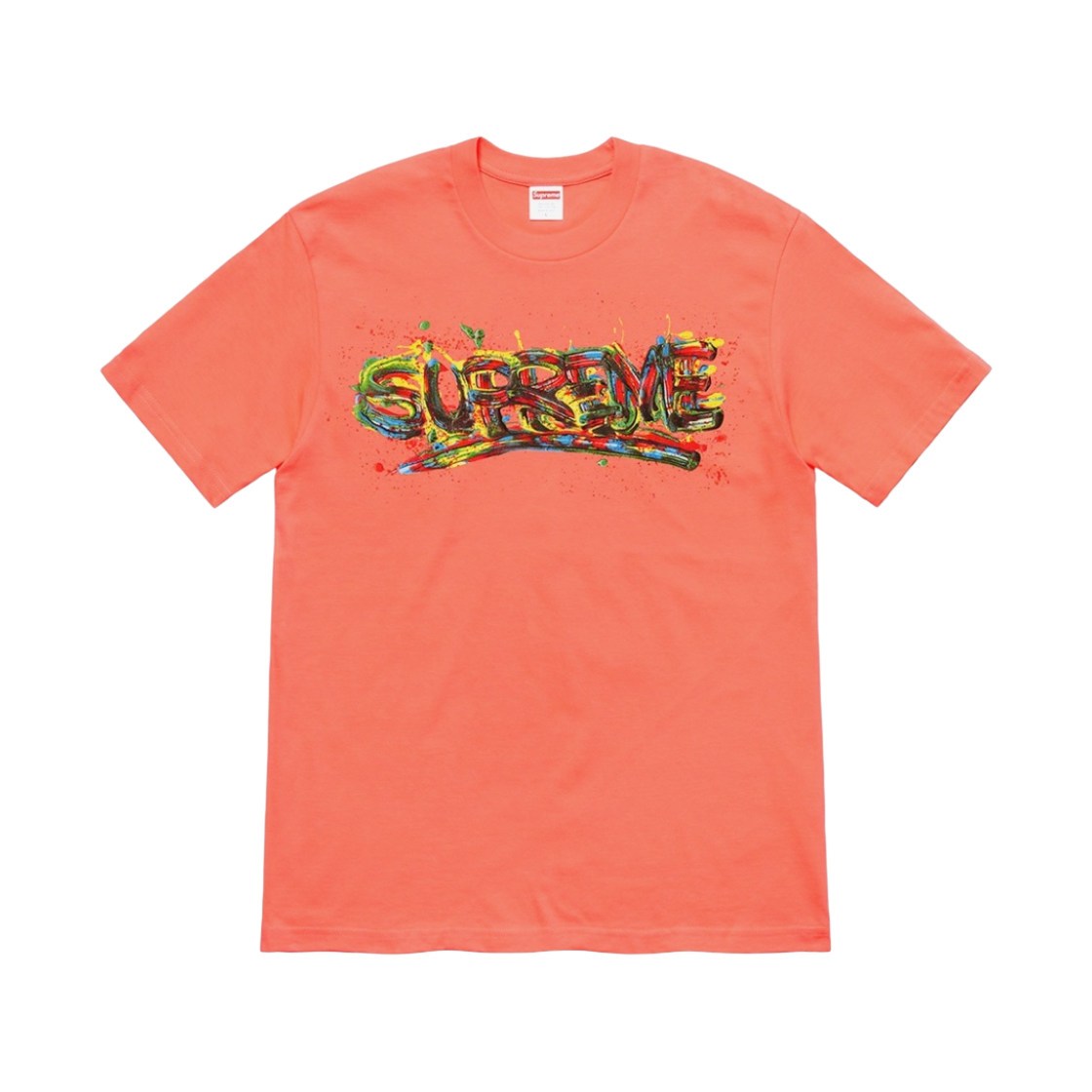 슈프림 페인트 로고 티셔츠 네온 오렌지 - 20SS(Supreme Paint Logo T-Shirt Neon Orange - 20SS) - 1