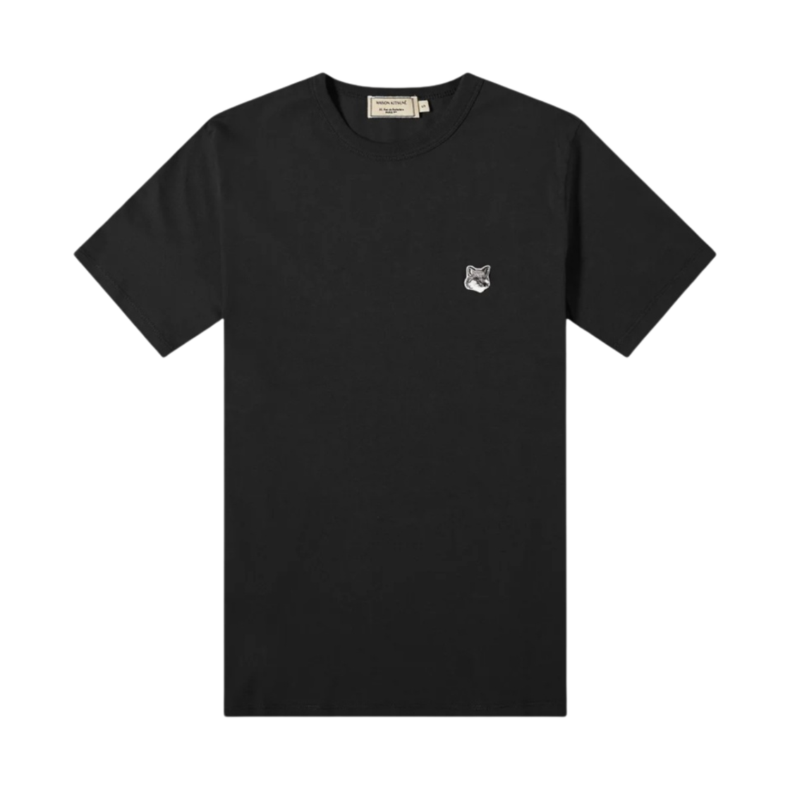 메종 키츠네 그레이 폭스 헤드 패치 클래식 티셔츠 블랙(Maison Kitsune Grey Fox Head Patch Classic T-Shirt Black)