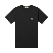 Maison Kitsune Grey Fox Head Patch Classic T-Shirt Black